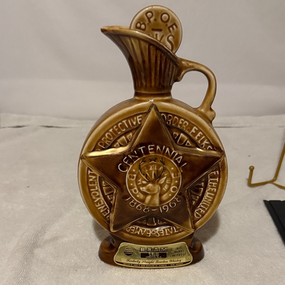 Jim Beam BPOE (Benevolent and Protective Order of Elks) Centennial decanter 1868